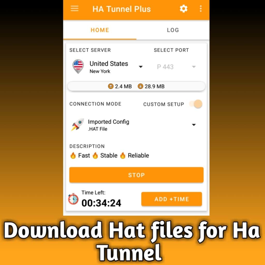 Hat file for ha tunnel