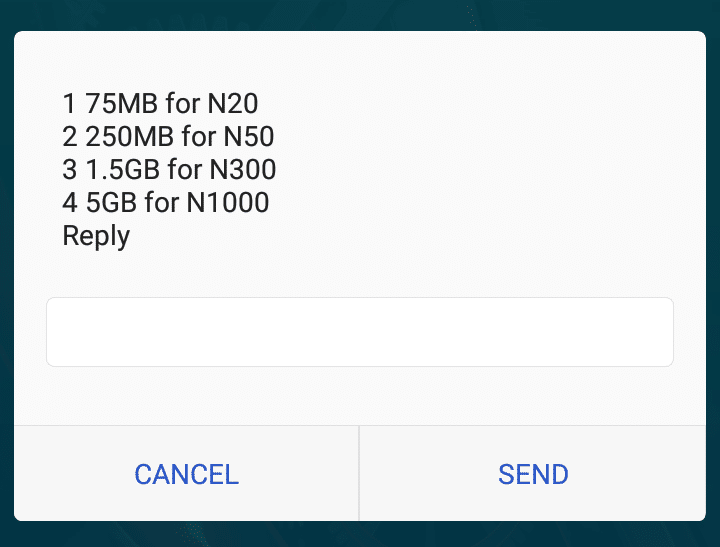 Airtel N300, N50, N1000 data plan