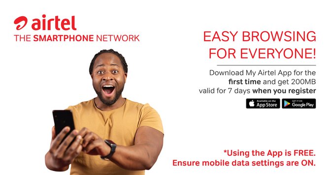 My Airtel App free data 200MB 