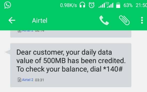 Airtel Everyday on data plans