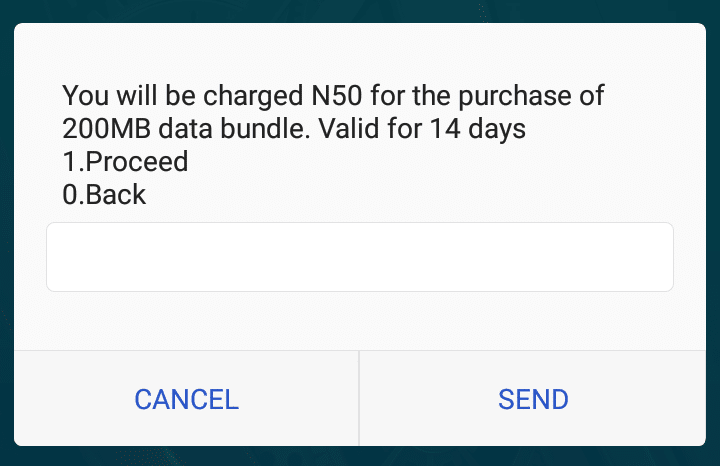 MTN 50 Naira for 200MB