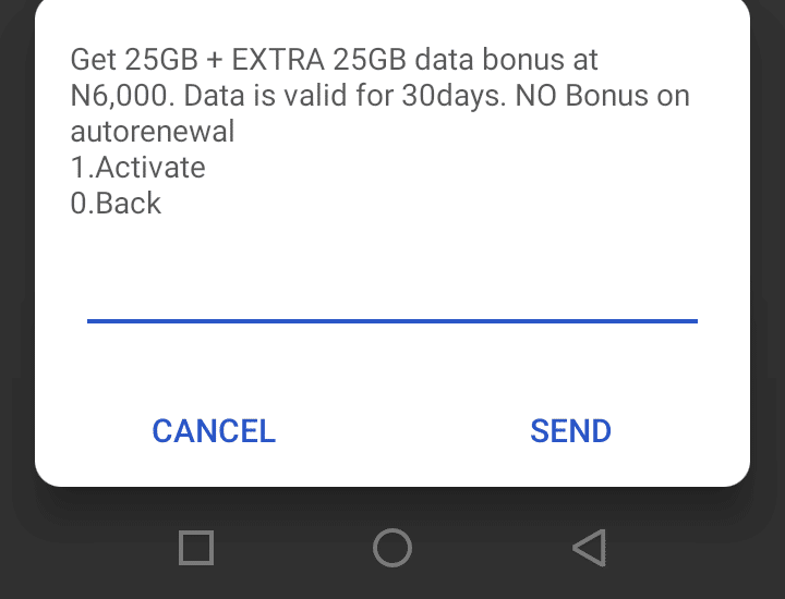 MTN 50GB for 6000 Naira