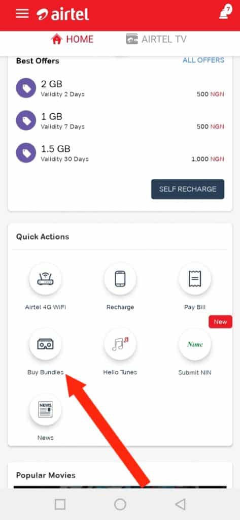 how to buy data on Airtel online