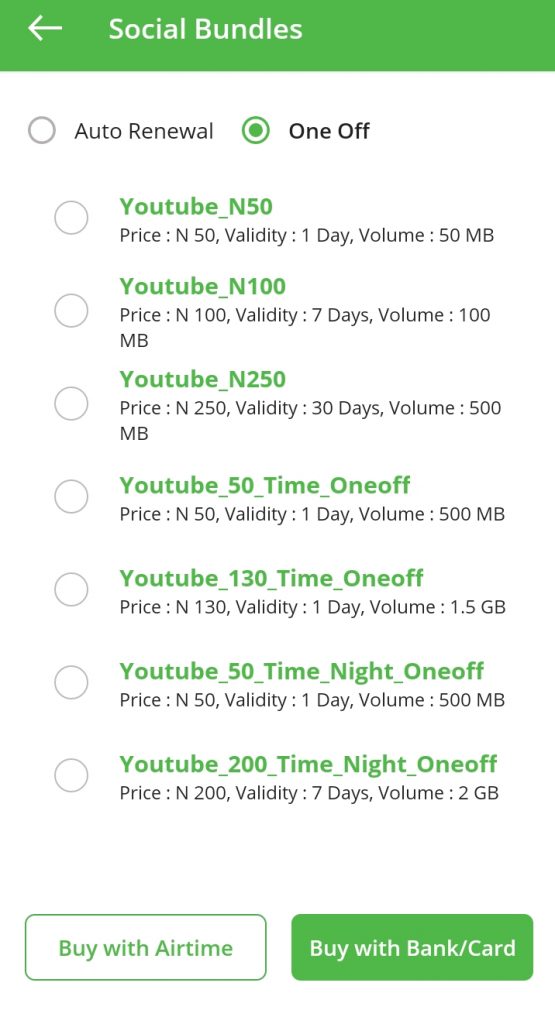 glo youtube night plan