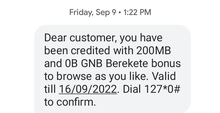 GLO Berekete free data