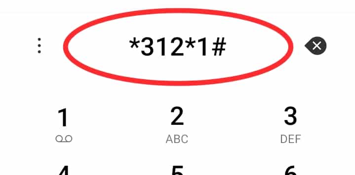 Dial *312*1#.