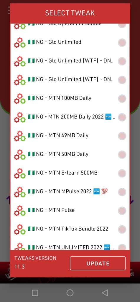 MTN stark vpn settings