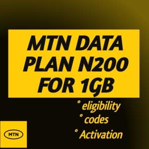 mtn data plan 200 for 1GB details