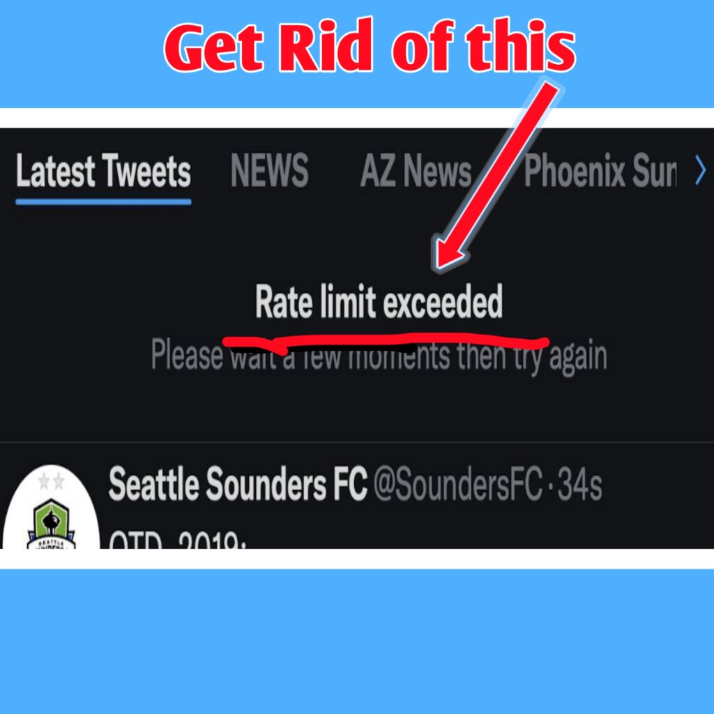 rid of rate limit exceeded on Twitter error notification