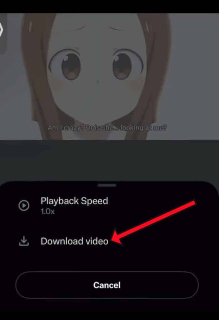Tap on download video