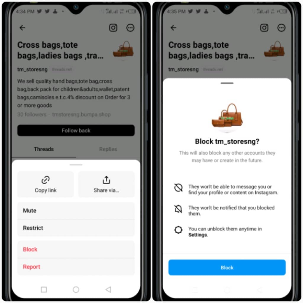 How to block someone on Threads