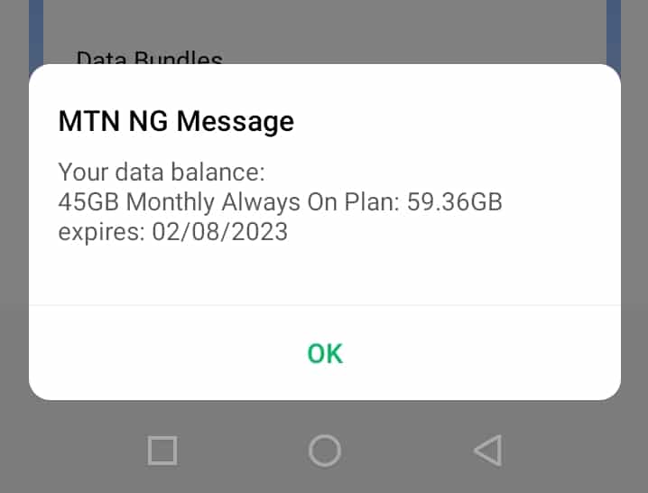 MTN data balance