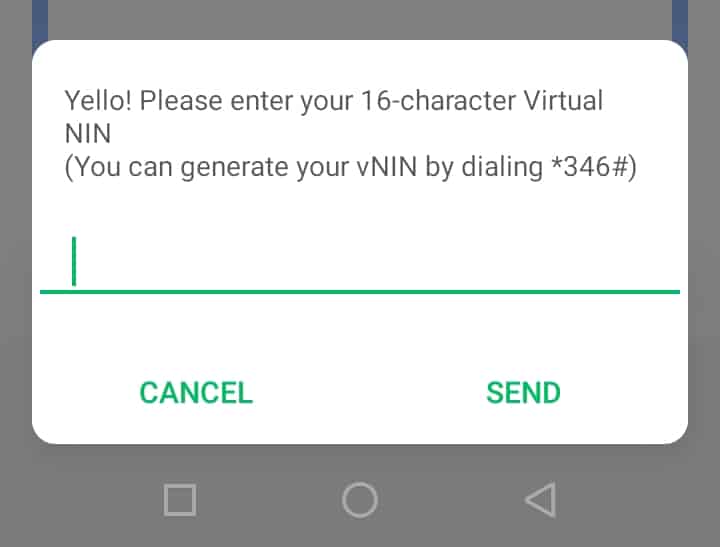 Enter 16 digit alphanumeric VNIN