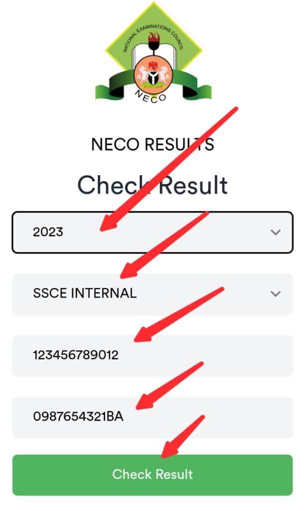 How to check neco result
