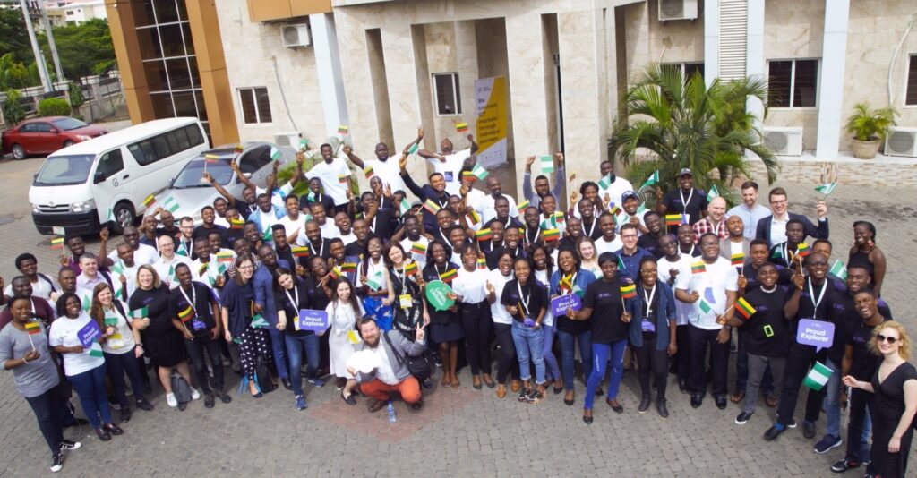 Phase 1 of Digital Explorers candidate in Abuja during a Tech Hackathon in 2019