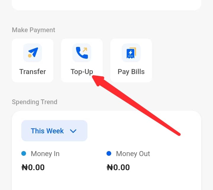 How to buy Airtime Top-Up on Moniepoint