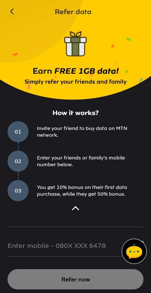 How to Refer mtn mobile number to buy data and get free 1GB and 10% bonus